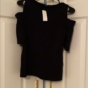 Black shoulder cut out Ann Taylor Shirt